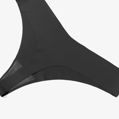 Black seamless thongs for women designed for ultimate comfort and a smooth fit under clothing