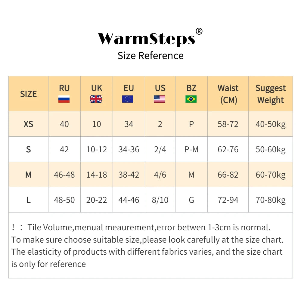 Size reference chart for seamless thongs for women by LuckeLadybug LLC