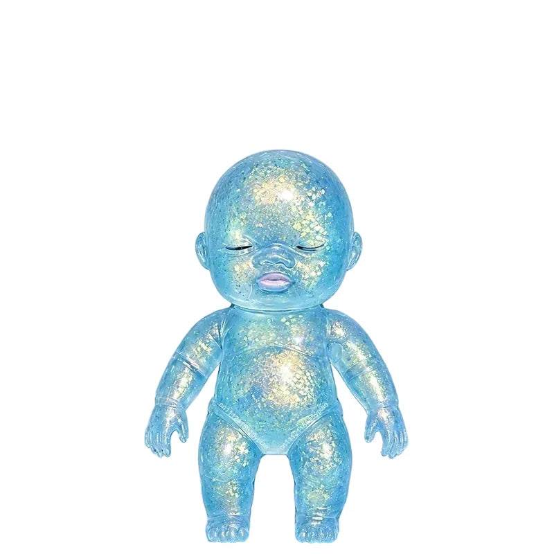 LuckeLadybug sensory fidget toy in blue baby doll design for stress relief and tactile play