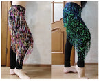 Sequined Skirt with Fringe Detail