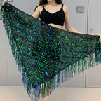 Sequined Skirt with Fringe Detail