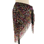 Sequined Skirt with Fringe Detail