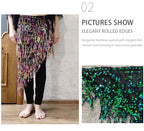 Sequined Skirt with Fringe Detail