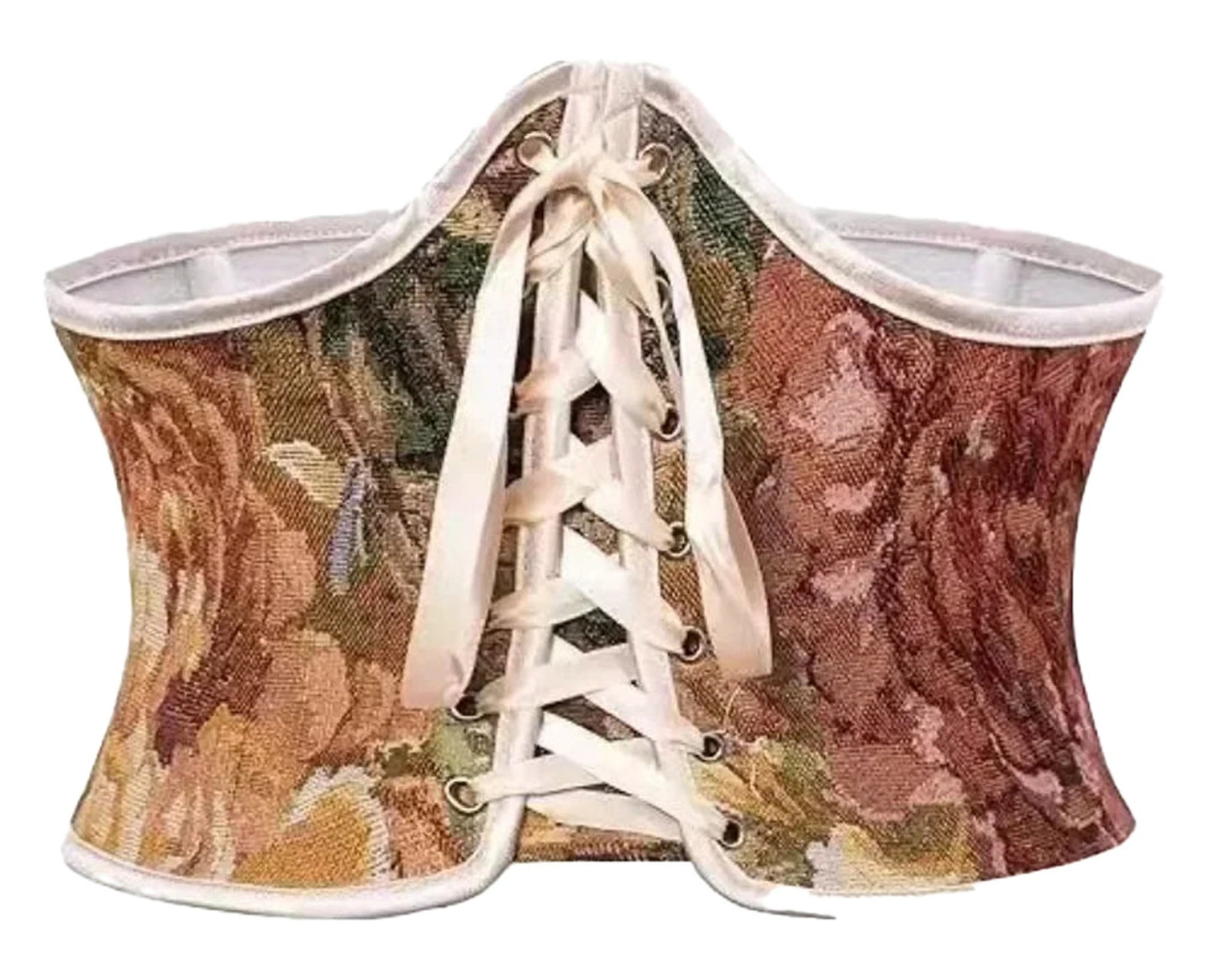 Elegant floral girdle designed as a sexy corset belt for women with lace-up detailing