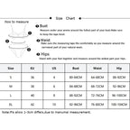 Size chart for LuckeLadybug LLC sexy-lingerie babydolls, detailing bust, waist, and hip measurements