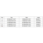LuckeLadybug sexy-lingerie bodysuit size chart with bust and waist measurements for accurate fitting