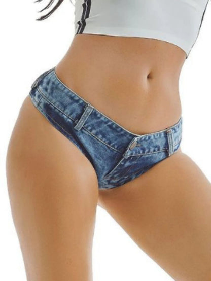 Sexy Low Rise Denim Shorts For Women