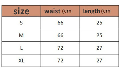Size chart for sexy low waist panties for women by LuckeLadybug LLC with measurements in cm