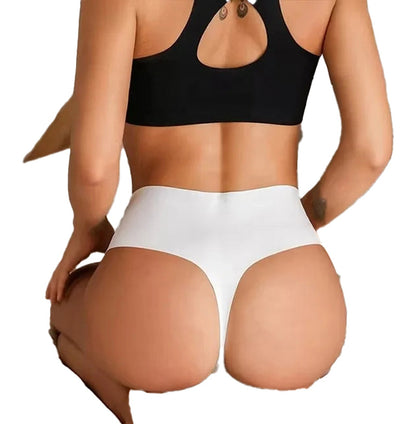Mid Waist Thong Panties for Women - Front View