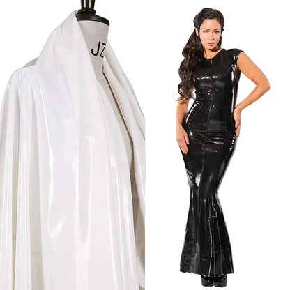 Sexy patent leather mermaid dress with a sleek silhouette and elegant design for evening wear