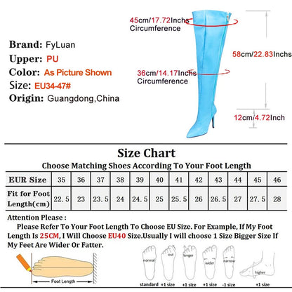 Sexy Pointed Thigh High Boots In Red