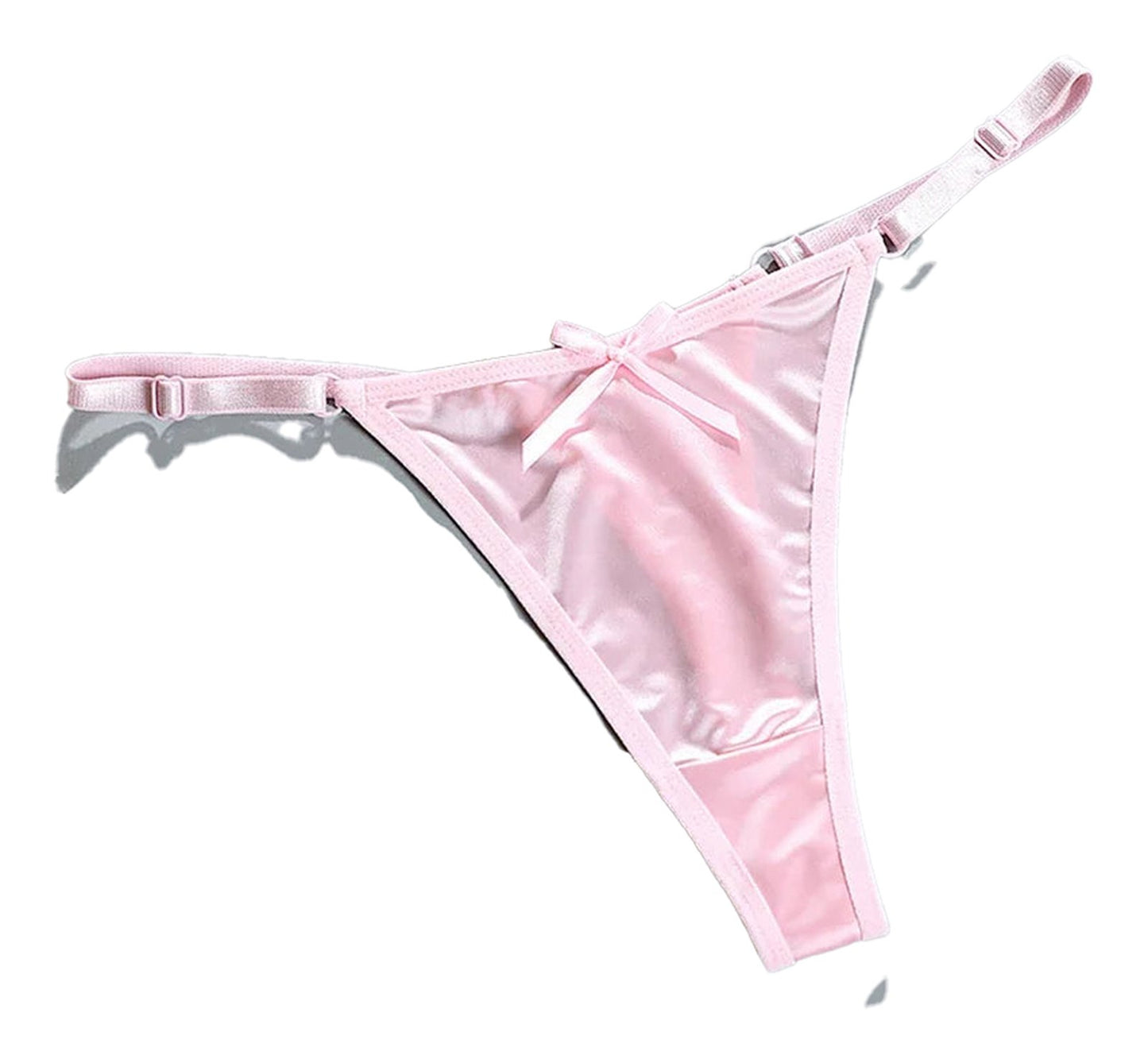 Detail of Luxurious Satin Thong Underwear for Women