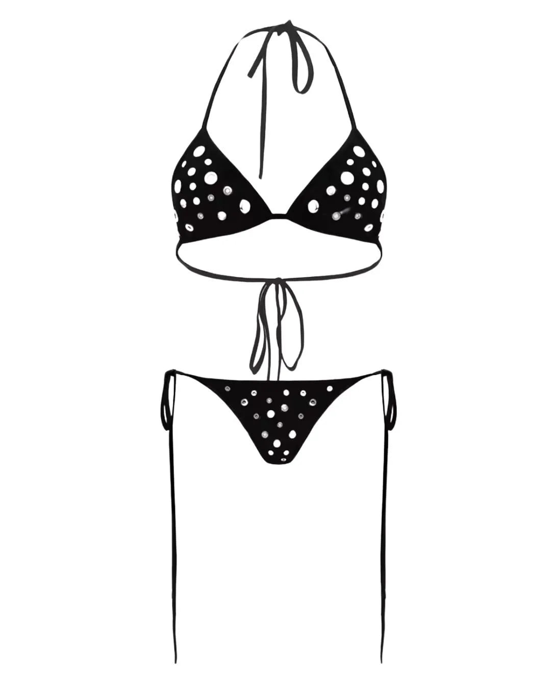 Swimsuit - Trendy Polka Dot Bikini