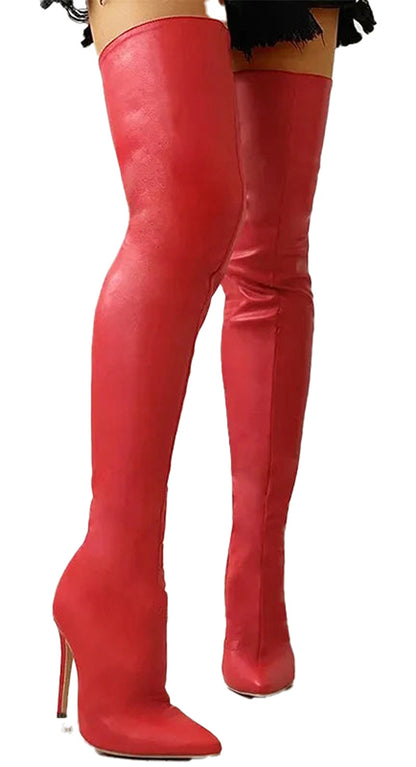 Sexy Thigh High Boots For Women Pink