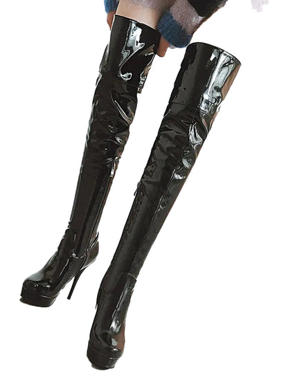 Sexy Thigh High Boots Women Stylish Red Design