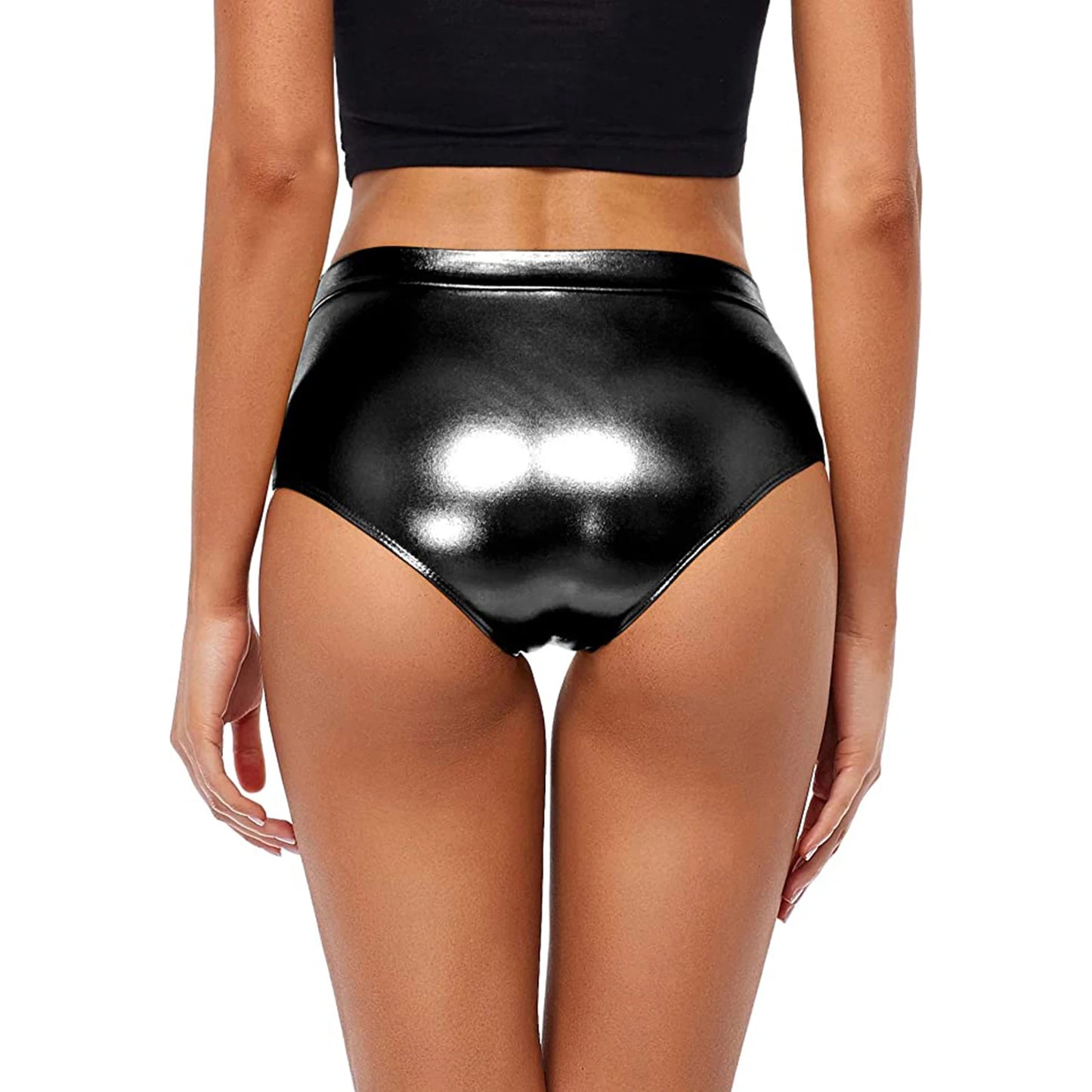 Shiny Metallic High Waisted Booty Shorts
