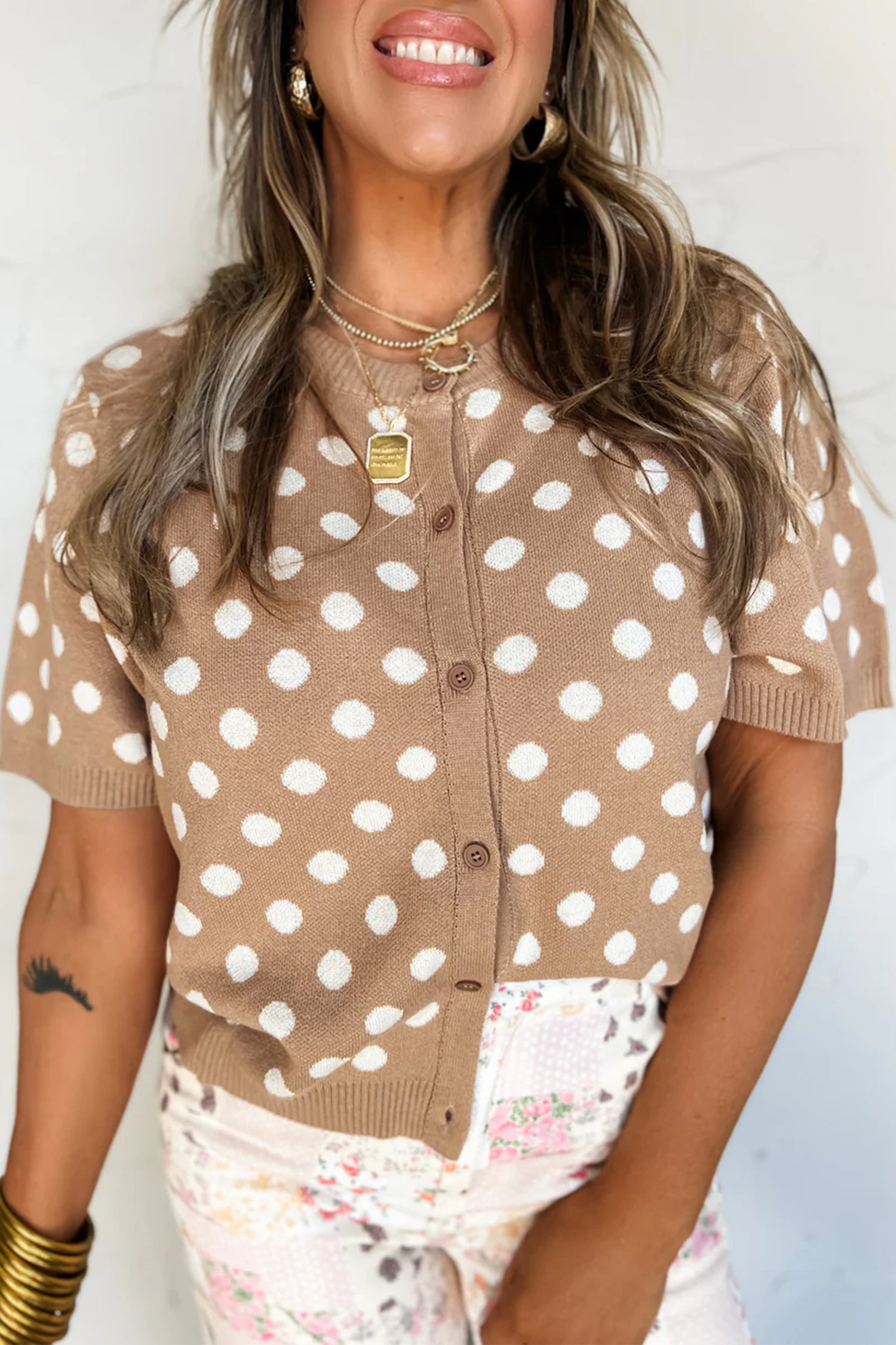 Short Sleeve Cardigan Sweater