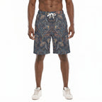 LuckeLadybug men's shorts with a colorful swirl pattern perfect for summer styling