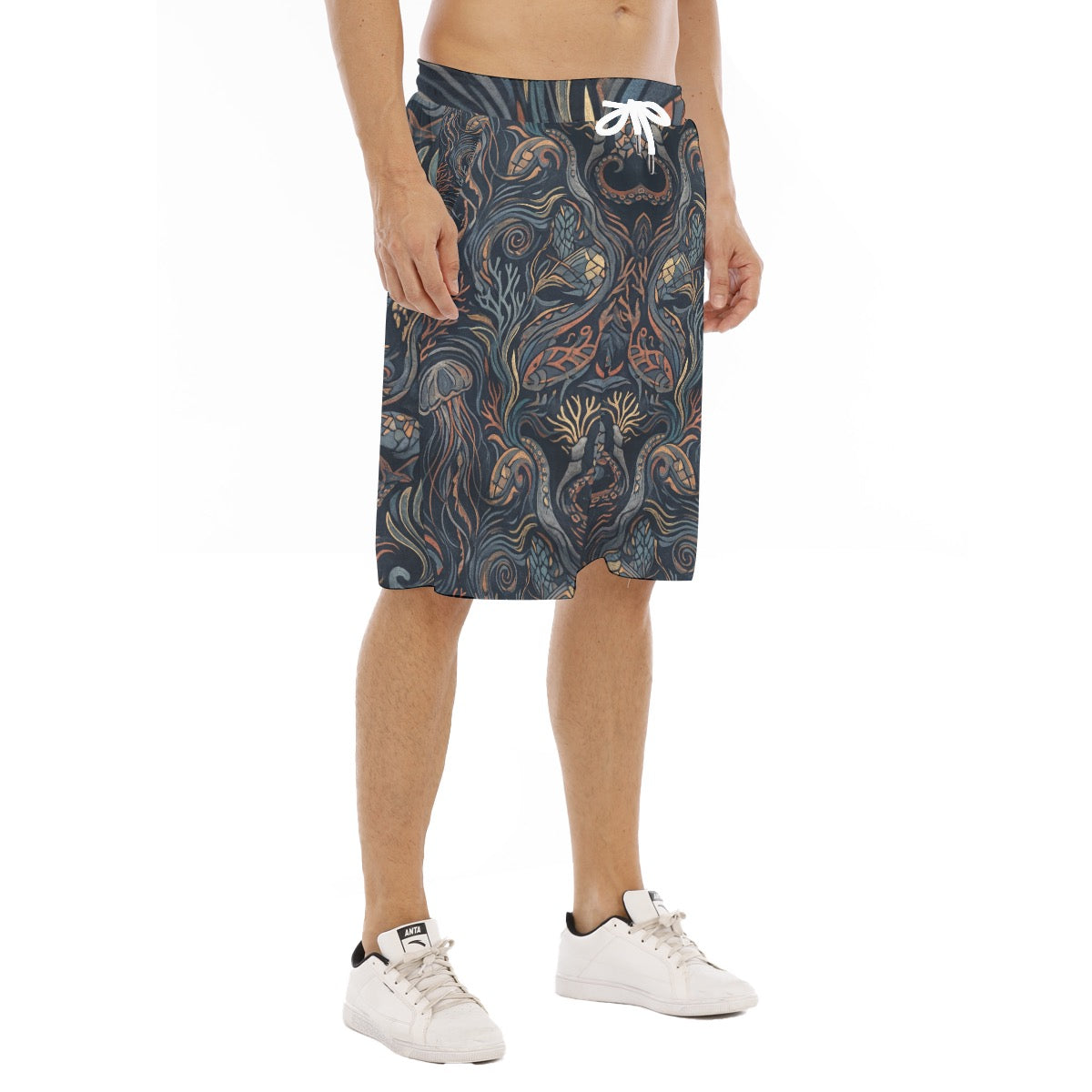 LuckeLadybug Mens Shorts with Colorful Seaweed Design, Ideal for Summer Style and Comfort, shorts mens haircut
