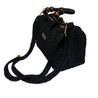 Handmade Black Crochet Shoulder Purse