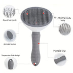 LuckeLadybug slicker dog brush with adjustable needle body and anti-skid handle for grooming pets