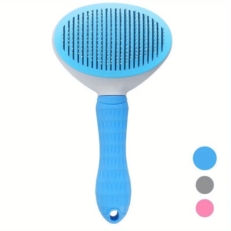 LuckeLadybug slicker dog brush with a comfortable grip and effective bristles for grooming