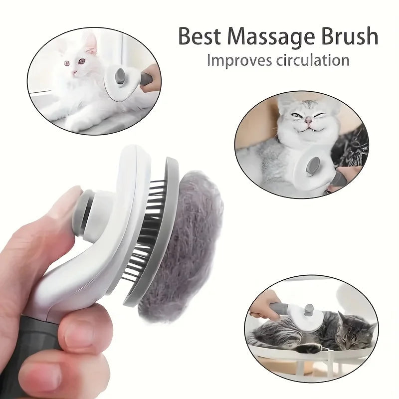 LuckeLadybug slicker dog brush designed for effective grooming and improving pet circulation