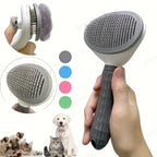 LuckeLadybug slicker dog brush with ergonomic grip for effective grooming of pets