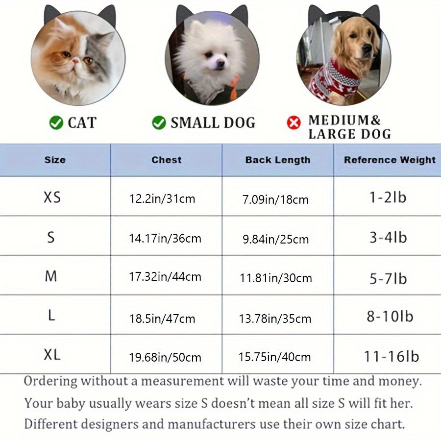 Sizing chart for small dog shirts cotton pack with measurements for different dog sizes