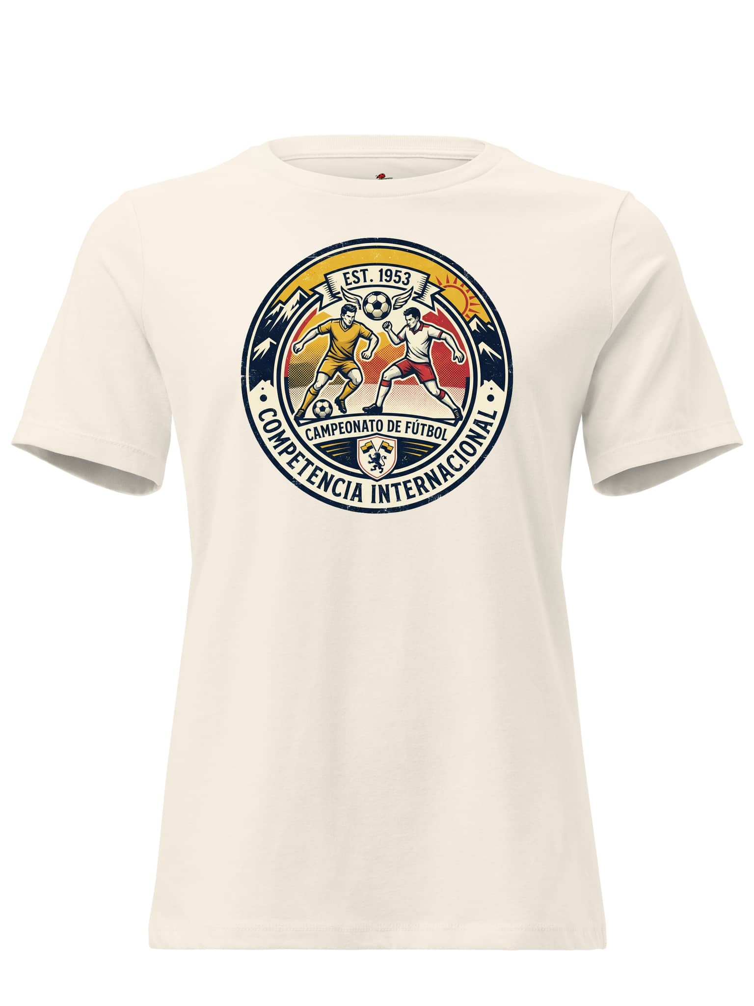 LuckeLadybug soccer t shirt usa featuring a vintage soccer competition graphic