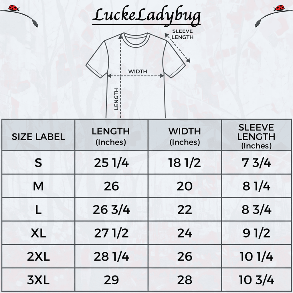 Women's soccer t shirt USA in various sizes with detailed size chart from LuckeLadybug LLC