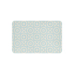 LuckeLadybug sherpa blanket with soft circle design throw blanket in blue and beige tones