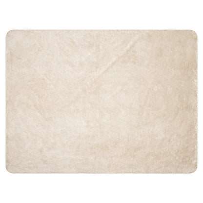 LuckeLadybug sherpa blanket with soft circle design throw blanket in beige for cozy warmth