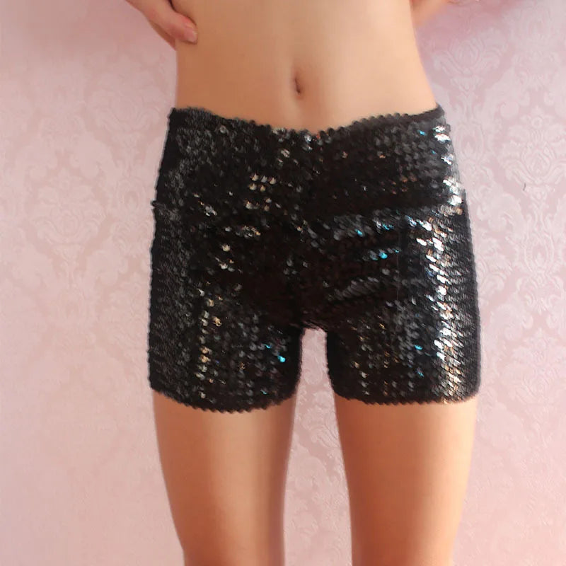 Shiny Sequined Shorts for Rave Outfit