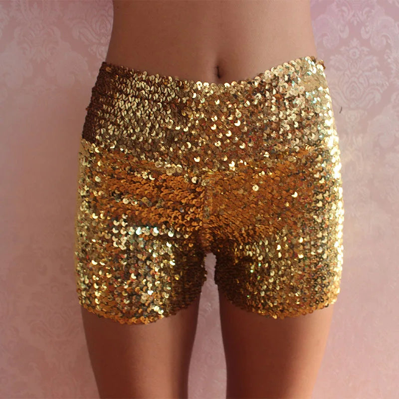Shiny Sequined Shorts for Rave Outfit