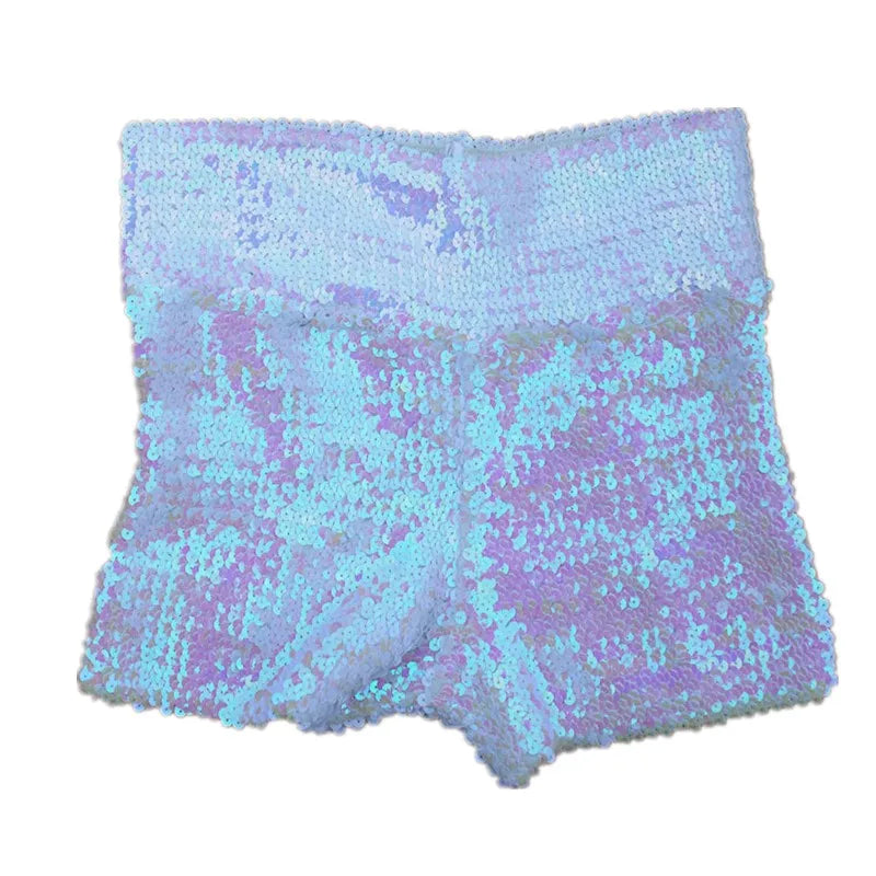 Shiny Sequined Shorts for Rave Outfit