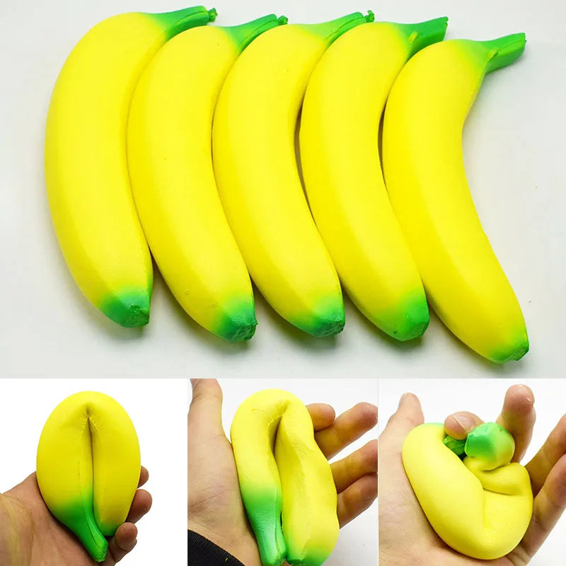 LuckeLadybug LLC squishy toy banana set ideal for stress relief and sensory play