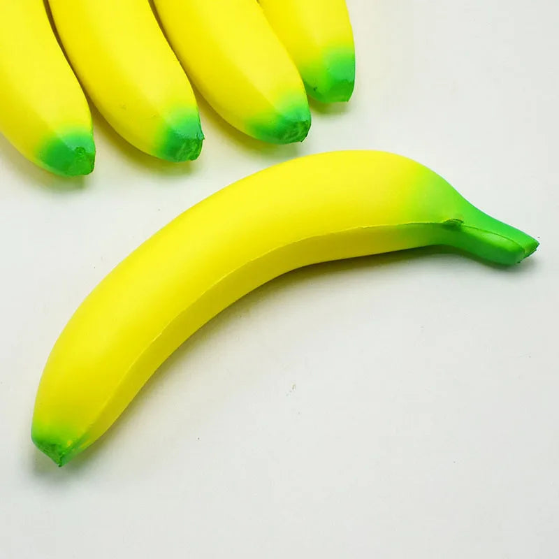 LuckeLadybug LLC Squishy Toy Banana Soft and Stretchable Fun for Relaxation and Stress Relief