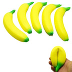 LuckeLadybug squishy toy in the shape of bananas for stress relief and sensory play