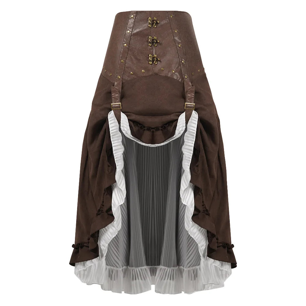 Steampunk Leather Skirt For Women