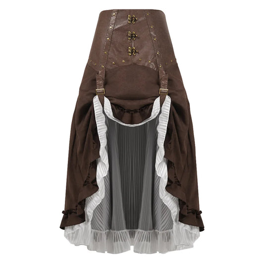 Steampunk Leather Skirt For Women
