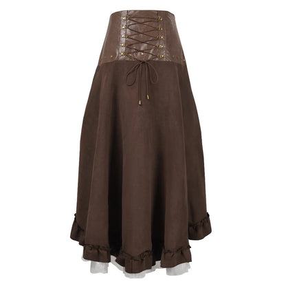 Steampunk Leather Skirt For Women