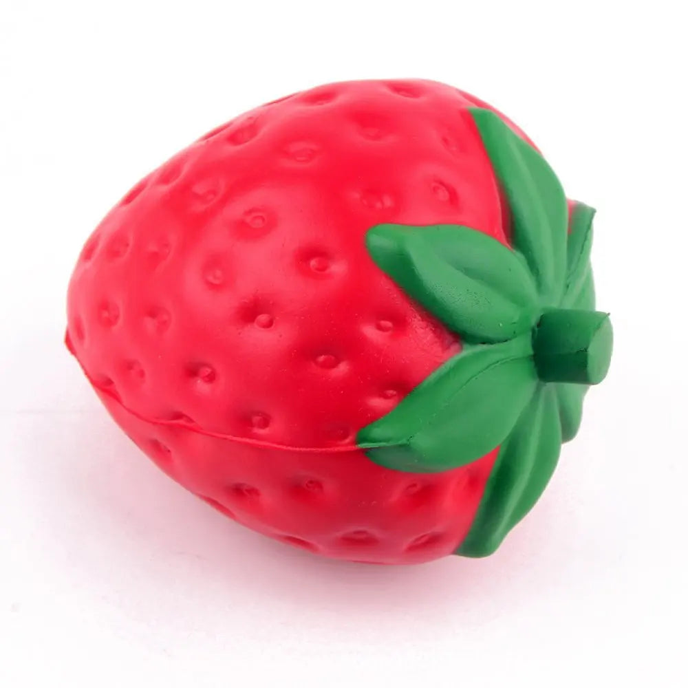 LuckeLadybug Strawberry Squishy Stress Relief Toy for practicing stress relief management techniques