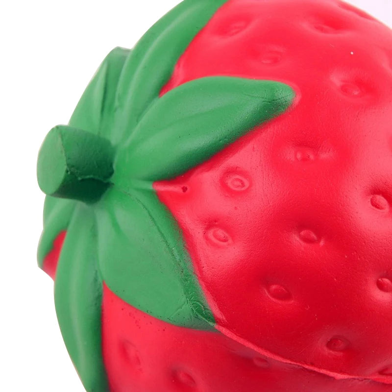 LuckeLadybug LLC Strawberry Squishy for stress relief management techniques with a soft, squeezable texture