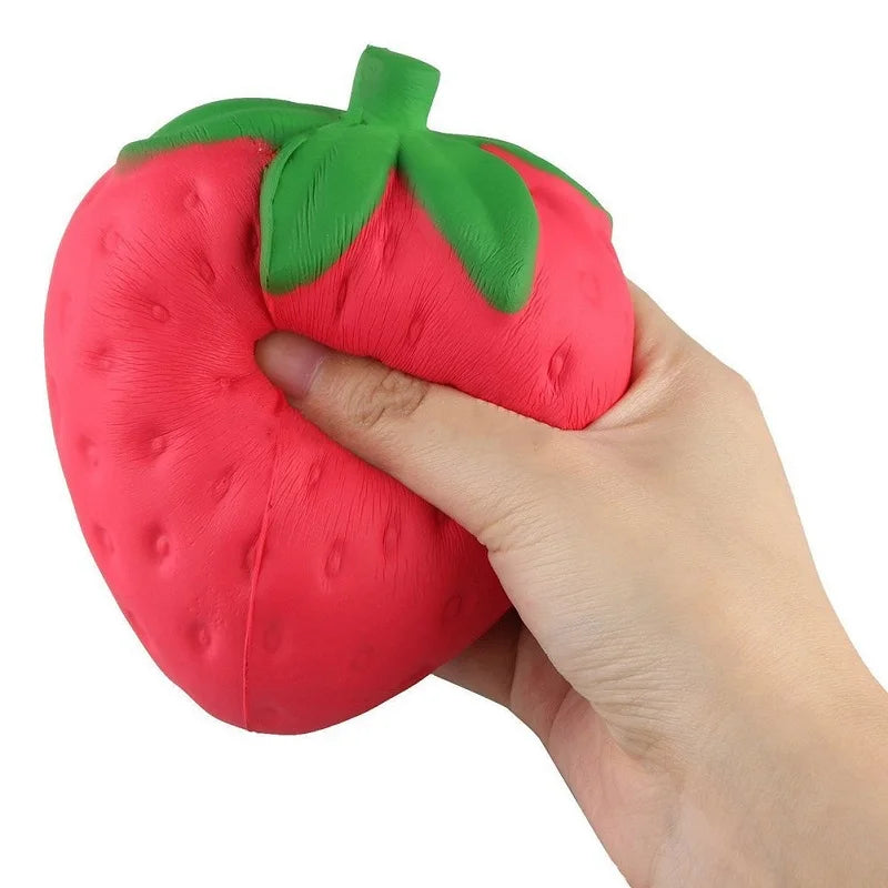 LuckeLadybug LLC Strawberry Squishy for stress relief management techniques, ideal for relaxation and fun