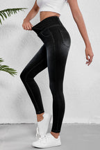 LuckeLadybug LLC Stretchy jeggings in black with high waist and sleek fit for everyday comfort