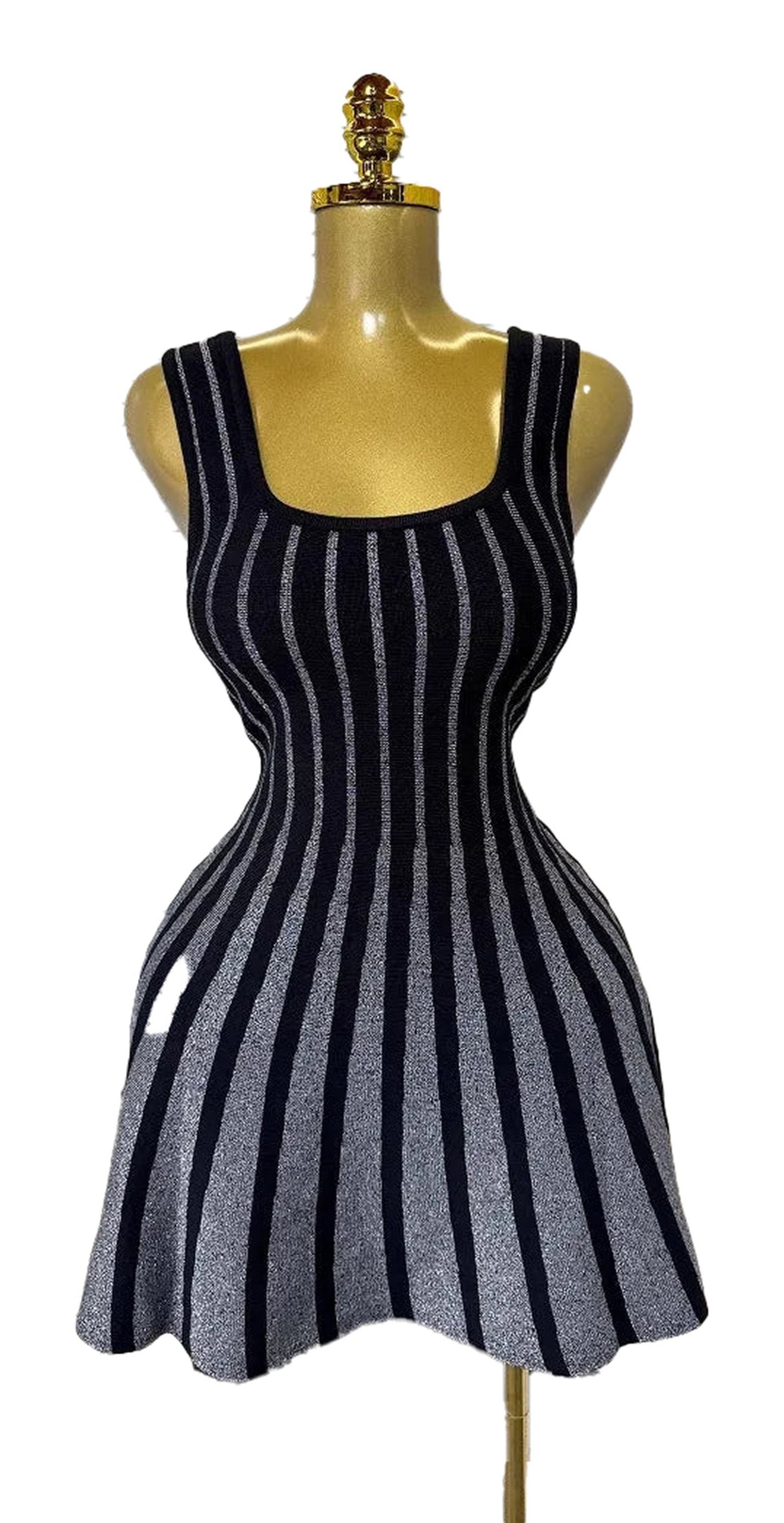 LuckeLadybug LLC Striped Mini Dress for Women with a flattering fit and stylish design