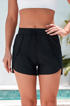 LuckeLadybug LLC Black Swim Shorts Men with Comfortable Fit and Stylish Design for Beachwear