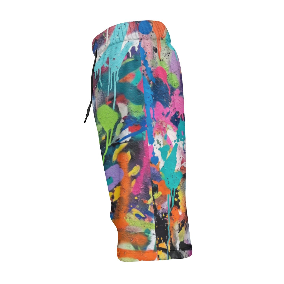 LuckeLadybug Colorful Swim Shorts Men with Splash Art Design for Beach and Water Activities
