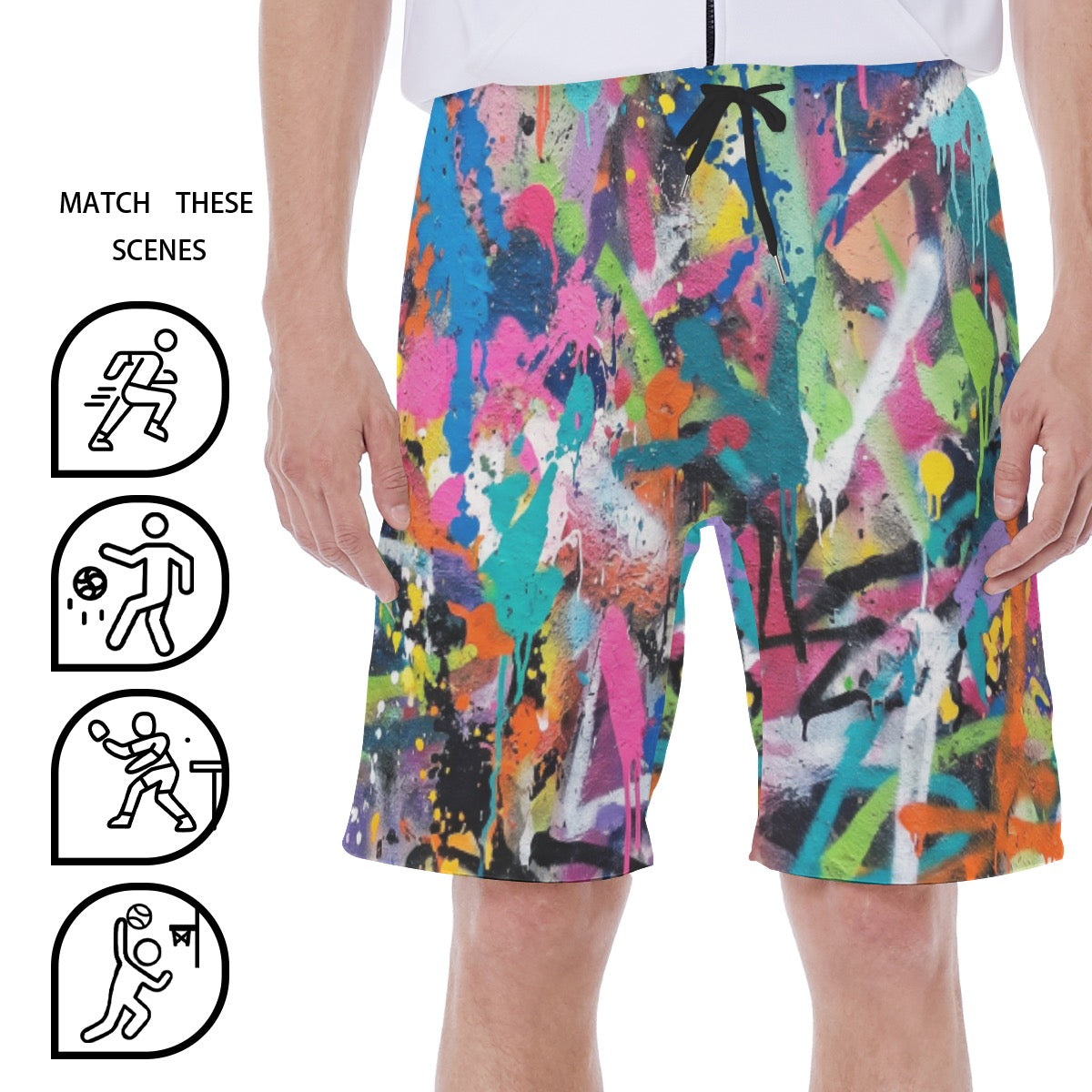 LuckeLadybug colorful swim shorts men perfect for beach sports and summer activities